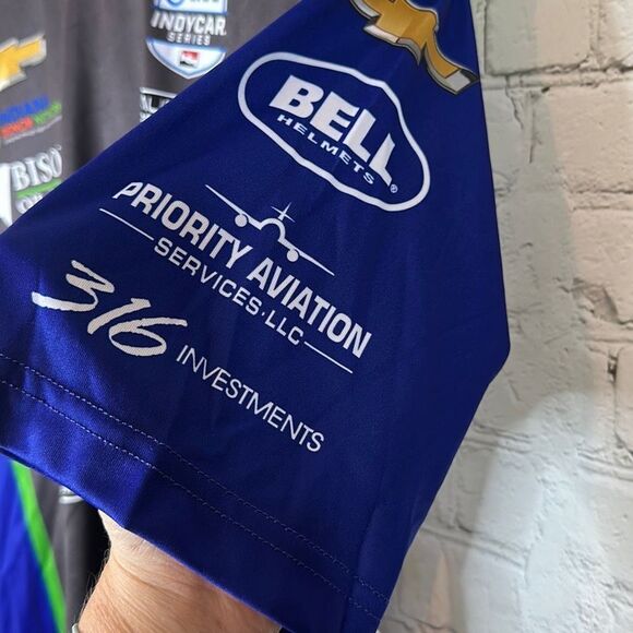 IndyCar Authentic Apparel Pippa 39 Blue Men’s Short Sleeve Jersey Tshirt Medium - Picture 4 of 8